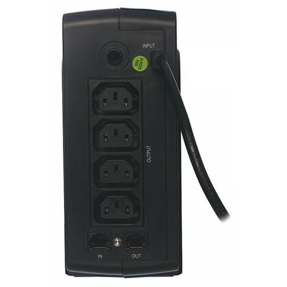 ИБП Ippon Back Office 600 ВА/ 300 Вт, 4*IEC 320 C13 (компьютерный), AVR, RJ45/ RJ11 ( Аккумулятор 12 V/ 7,0 Ah*1)