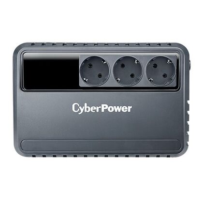 ИБП CyberPower BU600E 600 ВА/ 360 Вт, 3*Schuko (Euro), AVR ( Аккумулятор 12 V/ 5,0 Ah*1)