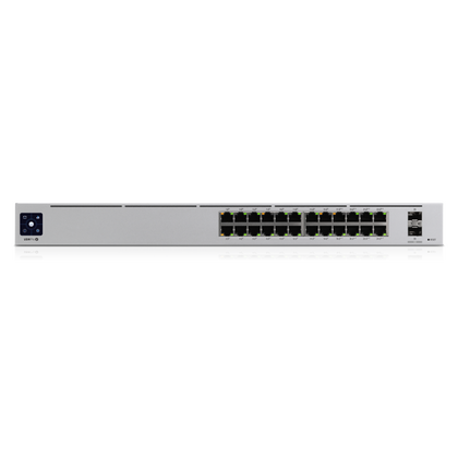 Управляемый PoE-коммутатор Ubiquiti UniFi Switch Pro 24 PoE (24х1Гбит/ с,2хSFP+,24хPoE,PoE‑бюджет 400 Вт) 2 уровня