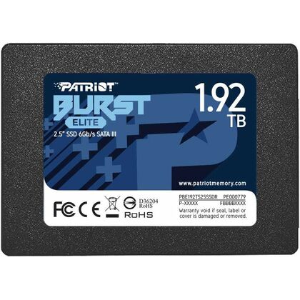 Твердотельный накопитель SSD 2.5" SATA: 1920 ГБ Patriot Burst Elite TLC (450 МБ/ с /  320 МБ/ с)  PBE192TS25SSDR