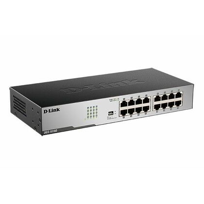 Неуправляемый коммутатор 16 портов: D-Link DGS-1016D ( 16x1Гбит/ с) корпус - металл