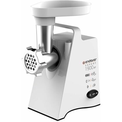 Мясорубка ENDEVER Sigma 53 белый (1900 Вт; скоростей -1; насадки: для колбас/ кеббе; 2.7 кг/ мин)