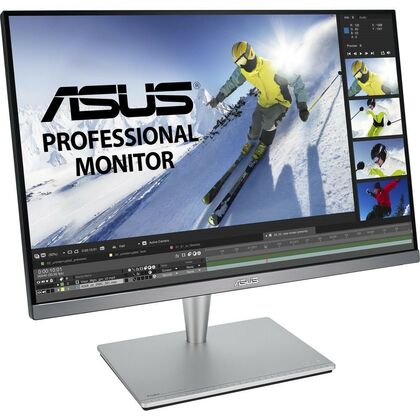 Монитор Asus 24" PA24AC серебристый (IPS, 1920х1200, 60 Гц, 5 ms, 350 cd/ m2, 1000:1, audio: 2х2 Вт, DPх1, HDMIх2, )