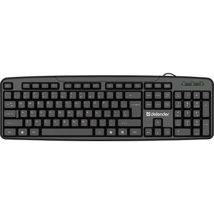 Клавиатура Defender Astra HB-588, проводная, классическая, USB, черный, кабель 1,8 м (45588)
