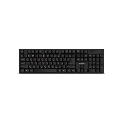 Клавиатура Sven Wireless KB-C2100W, беспроводная, классическая, USB, черный (SV-020194)