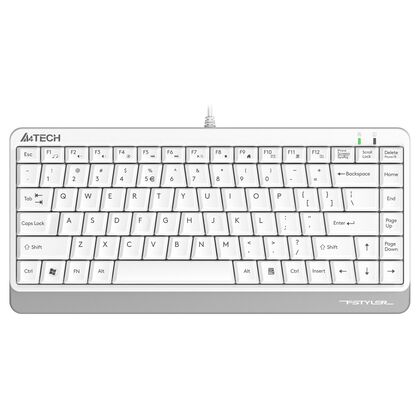 Клавиатура A4Tech Fstyler FKS11, проводная, компактная, USB, белый, кабель 1,5 м (FKS11 WHITE)