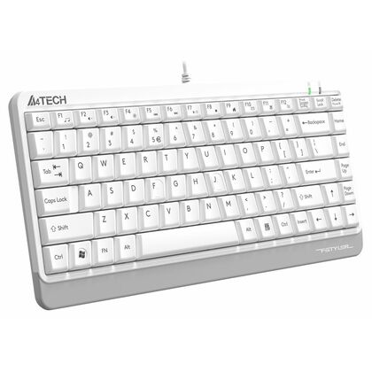 Купить Клавиатура A4Tech Fstyler FKS11, проводная, компактная, USB, белый, кабель 1,5 м (FKS11 WHITE) в Симферополе, Севастополе, Крыму