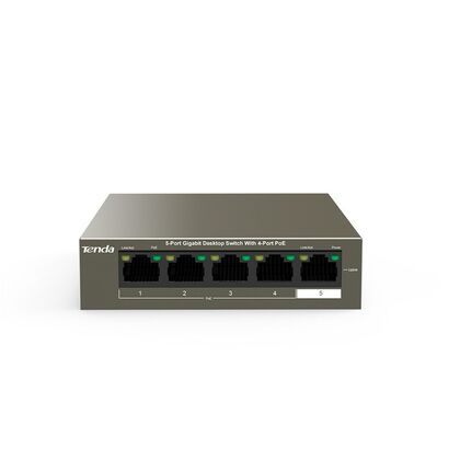 Управляемый PoE-коммутатор 05 портов Tenda TEG1105P-4-63W (5х1Гбит/ с, 4хPoE, PoE‑бюджет 58 Вт) начального уровня
