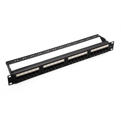 Патч-панель 19" 1U, 24 порта, категория 6, неэкранированная (10-0427)