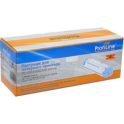 Картридж HP CLJ CE312A/ CF352A/ Canon 729 Yellow Profiline 1000 стр. (CLJ CP1025/ MFP M175a/ M275/ M176n/ M177fw/ Canon LBP 7010C/ LBP7018C)
