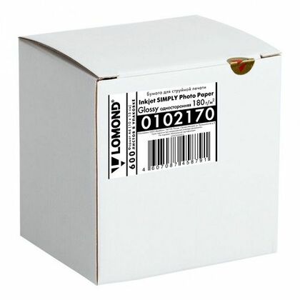 Фотобумага Lomond Photo Paper, односторонняя, глянцевая, А6 (10х15см), 180 гр/ м2, 600л (0102170) для струйной печати