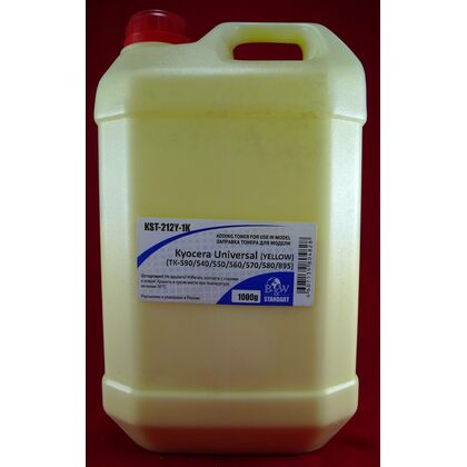 Тонер Kyocera TK-590 Yellow 1кг. фл. B&W Standart Tomoegawa Universal (TK-540/ 550/ 560/ 570/ 580/ 895)