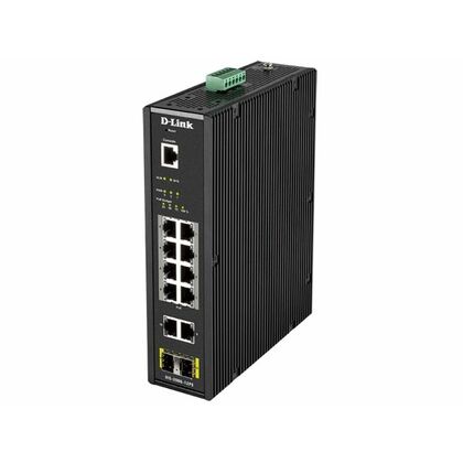 Управляемый PoE-коммутатор 12 портов D-Link DIS-200G-12PS (10х1Гбит/ с, 2хSFP, 8хPoE, PoE‑бюджет 240 Вт) 2 уровня