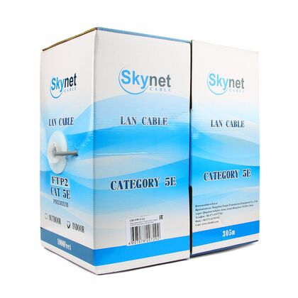 Кабель Cu FTP, Внутренний, 2x2x0.48, бухта 305м., Cat5e, SkyNet (CSS-FTP-2-CU)