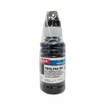 Чернила Epson EcoTank 110S (T01L14A) ET-1100/ M1120/ M1180/ M2140/ M3140/ M3170 (70мл, black,Pigment) MyInk