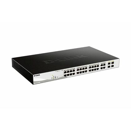 Управляемый PoE-коммутатор 28 порта D-Link DGS-1210-28MP (24х1Гбит/ с, 4хRJ45/ SFP) 2 уровня