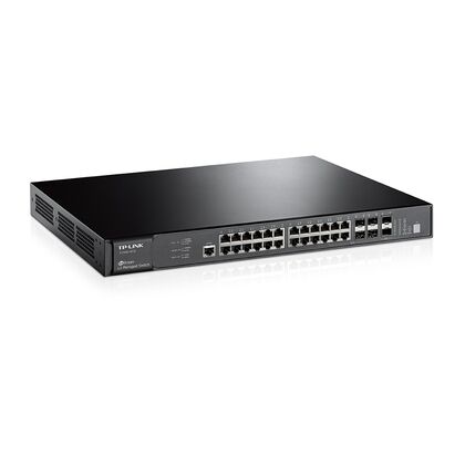 Управляемый коммутатор 24 порта TP-Link JetStream T3700G-28TQ (24х1Гбит/ с, 4хRJ45/ SFP) 3 уровня