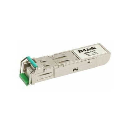Модуль SFP D-Link 331T 20KM A1A WDM SFP-трансивер с 1 портом 1000BASE-BX-D Tx:1550 нм, Rx:1310 нм для одномодового оптического кабеля