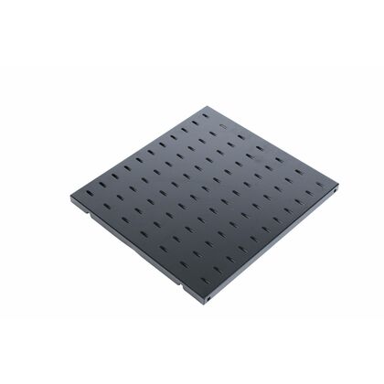 Полка 19" 1U стационарная (Ш496xВ25xГ580мм, нагрузка до 45 кг), черная (СВ-58-9005)