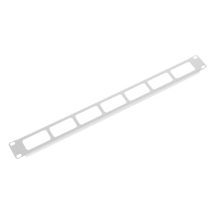 Организатор кабельный 19" 1U, с окнами (без колец), серый (ГКО-О-1)