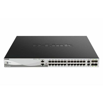 Управляемый PoE-коммутатор 30 портов D-Link DGS-3130-30PS (24х1Гбит/ с, 2х10Гбит/ с, 4хSFP+, 24хPoE, PoE‑бюджет 370 Вт) 3 уровня