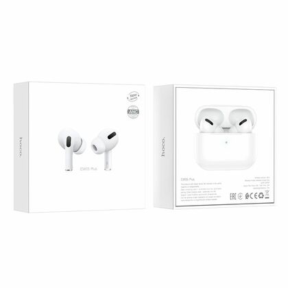 TWS наушники HOCO EW05 Plus, вкладыши, BT. белый (6931474753908)
