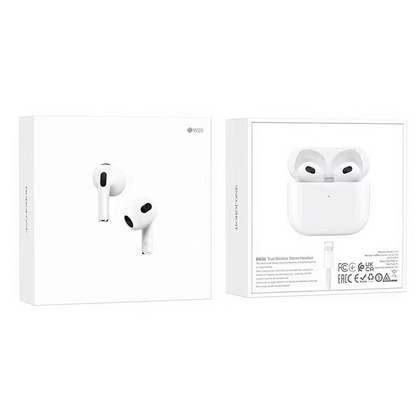 TWS наушники Borofone BW26 True, вкладыши, BT. белый (6974443386875)