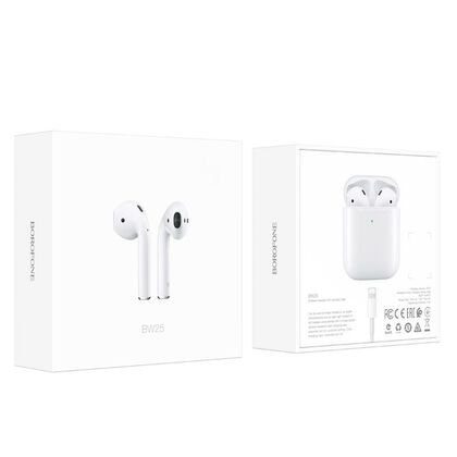 TWS наушники Borofone BW25 True, вкладыши, BT. белый (6974443385816)