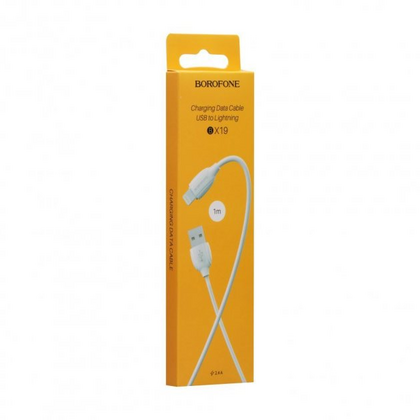 Кабель USB Borofone BX19i Benefit (Lightning, 1м, пластик, Белый)