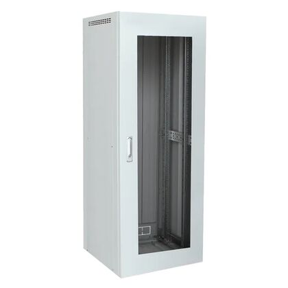 Шкаф напольный телекоммуникационный 19" 42U, Ш600*В2000*Г800, передняя дверь - стекло, серый (05-0103-CUST)
