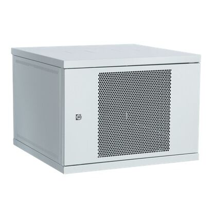 Шкаф настенный телекоммуникационный 19" 12U, Ш600xВ615xГ600, передняя дверь - перфорация, серый (05-0125)