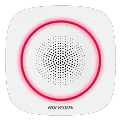 Беспроводной внутренний оповещатель (сирена) красный Hikvision (DS-PS1-II-WE(R))