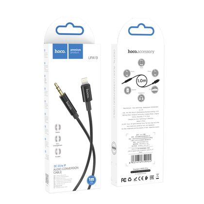 Кабель HOCO 1м; 3.5 Jack - Lightning ; коробка (6931474759924)