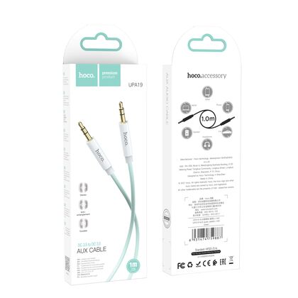 Кабель HOCO 1м; 3.5 Jack(П) - 3.5 Jack(П) ; коробка (6931474759887)