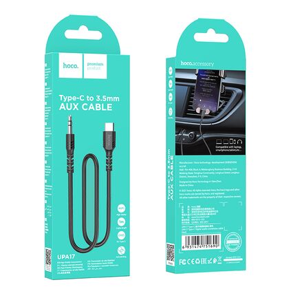 Кабель HOCO 1м; 3.5 Jack - Type-C ; коробка (6931474751690)