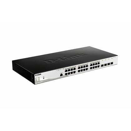 Управляемый PoE-коммутатор 26 портов D-Link DGS-1210-28P/ ME (24х1Гбит/ с, 4хSFP, 24хPoE, PoE‑бюджет 193 Вт) 2 уровня