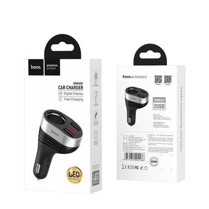 Автомобильное зарядное устройство HOCO Z29 Regal (2xUSB, 3.1А+Черный)