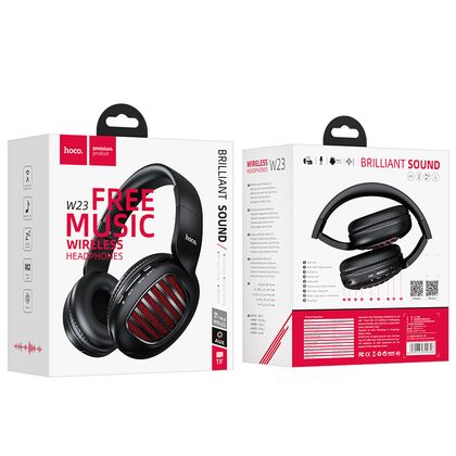 Беспроводные наушники HOCO W23 Brilliant sound, Bluetooth, микрофон, накладные, черный (6931474709608)