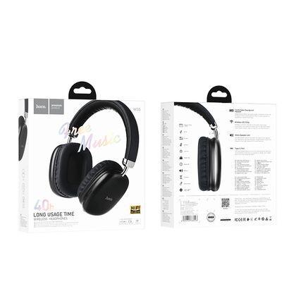 Беспроводные наушники HOCO W35, Bluetooth, микрофон, полноразмерные, черный (6931474766243)