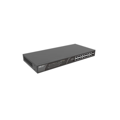 Неуправляемый POE-коммутатор 20 портов Reyee RG-ES118S-LP ( 16x100Мбит/ с 2x1Гбит/ с, 2xSFP, 16xPOE, PoE‑бюджет 120 Вт) корпус - металл