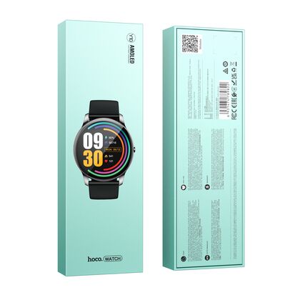 Умные часы HOCO Y10 AMOLED. 360x360, 230 mAh. Черный