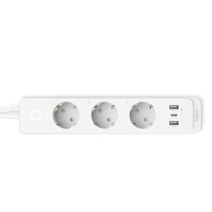 Сетевой фильтр 1.5 м TP-Link Tapo P300, 10 А, 2300 Вт, 3 розетки,2xUSB, белый (Tapo P300)