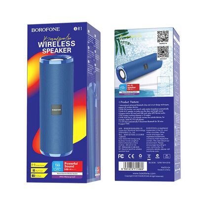Портативная колонка Borofone BR1 Beyond 10W, синий, BT, miniJack 3.5, USB, Пластик (6931474711069)