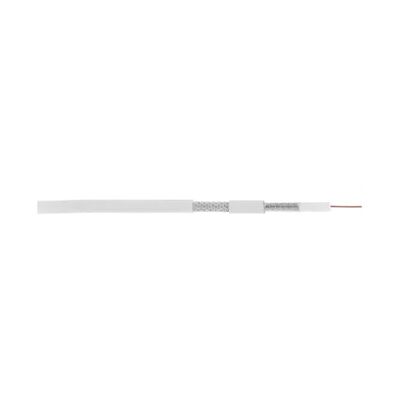 Кабель коаксиальный RG-6U, AlCu, 60%, 75 Ом, внутренний, бухта 100м., белый NetLan (EC-C2-32123A-WT-1)