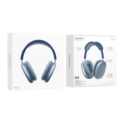 Беспроводные наушники Borofone BO22 Elegant, Bluetooth, накладные, синий (6941991101700)