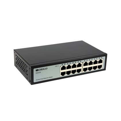 Неуправляемый коммутатор 16 портов Origo OS1216/ A1A ( 16x100Мбит/ с) корпус - металл