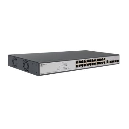 Управляемый PoE-коммутатор 28 портов Origo OS3228P/ 250W (24х1Гбит/ с, 4хSFP+, 24хPoE, PoE‑бюджет 250 Вт) 3 уровня