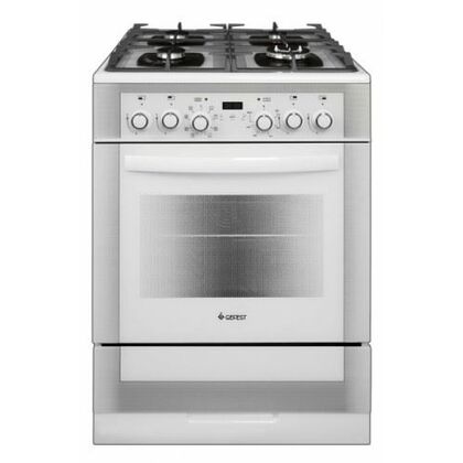 Плита комбинированная GEFEST 6502-03 0242 белый (газ-к конфорок, э/ поджиг конфорок, конфорок - 4, духовка электро, решетки чугун)