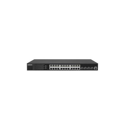 Управляемый PoE-коммутатор 28 портов Osnovo SW-24G4X-1L (24х1Гбит/ с, 4хSFP+, 24хPoE, PoE‑бюджет 400 Вт) 3 уровня