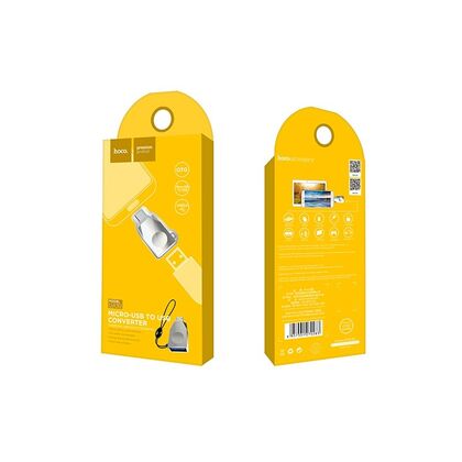 Адаптер HOCO MicroUSB UA10 (USB 2.0. Серебристый)
